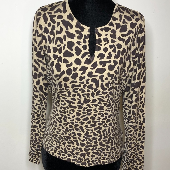 Talbots Sweaters - "3/$25🛍” Talbot Animal Print Silk Blend Sweater~M